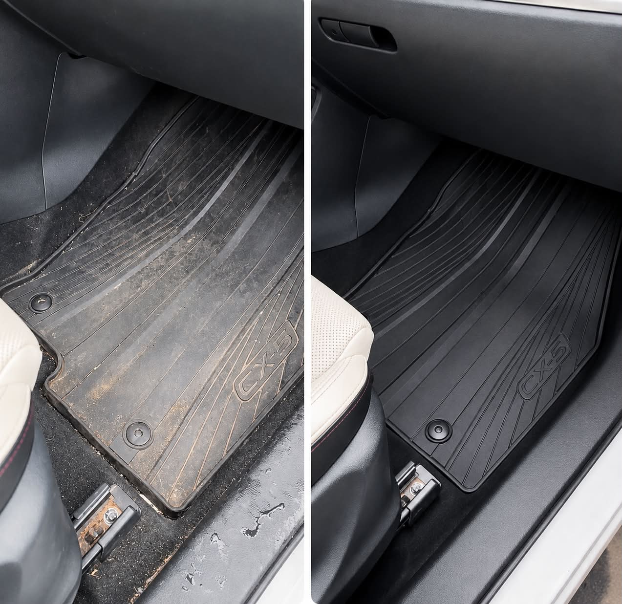 Interior Detail before and after