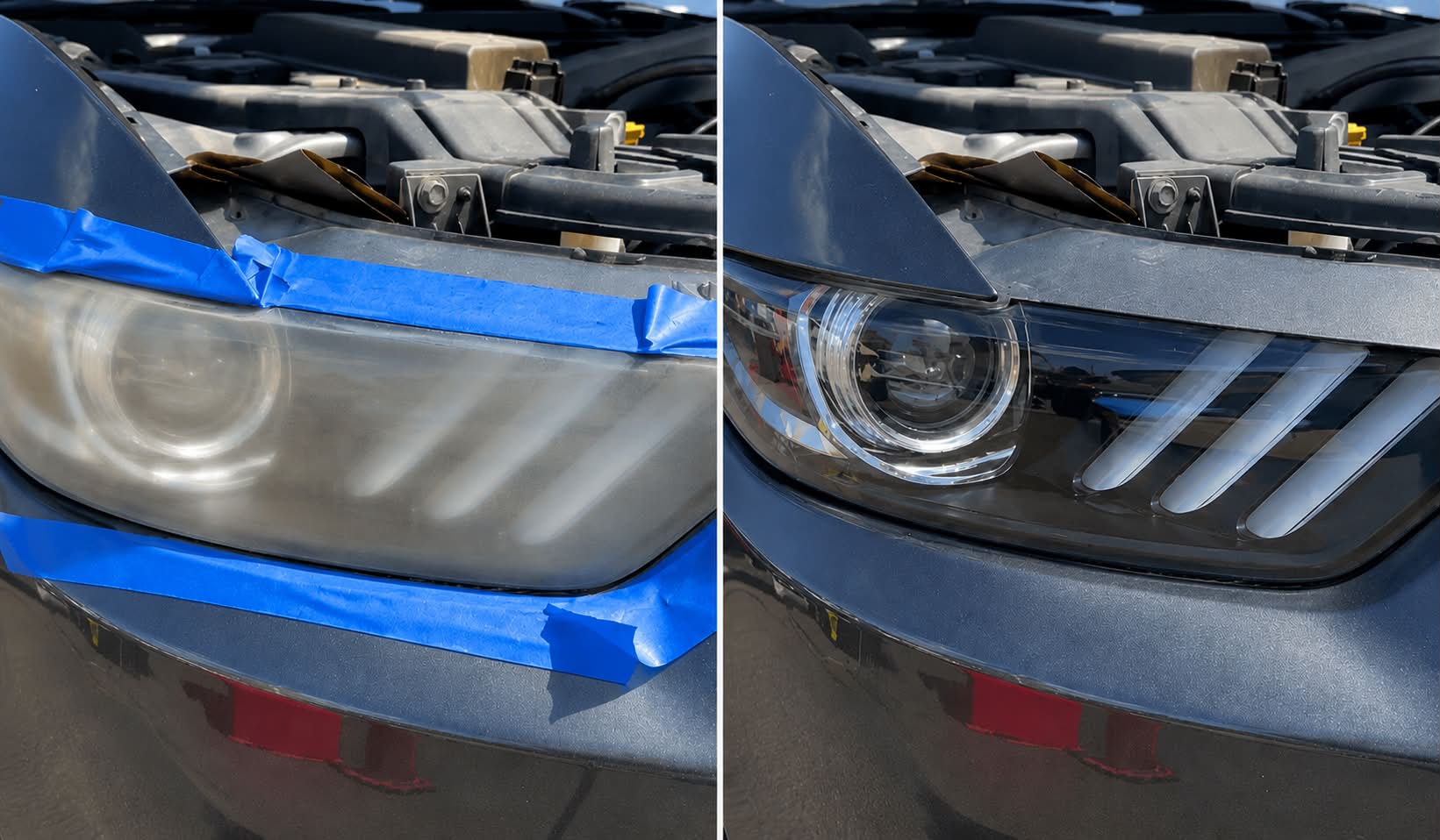 Headlight Restoration before and after